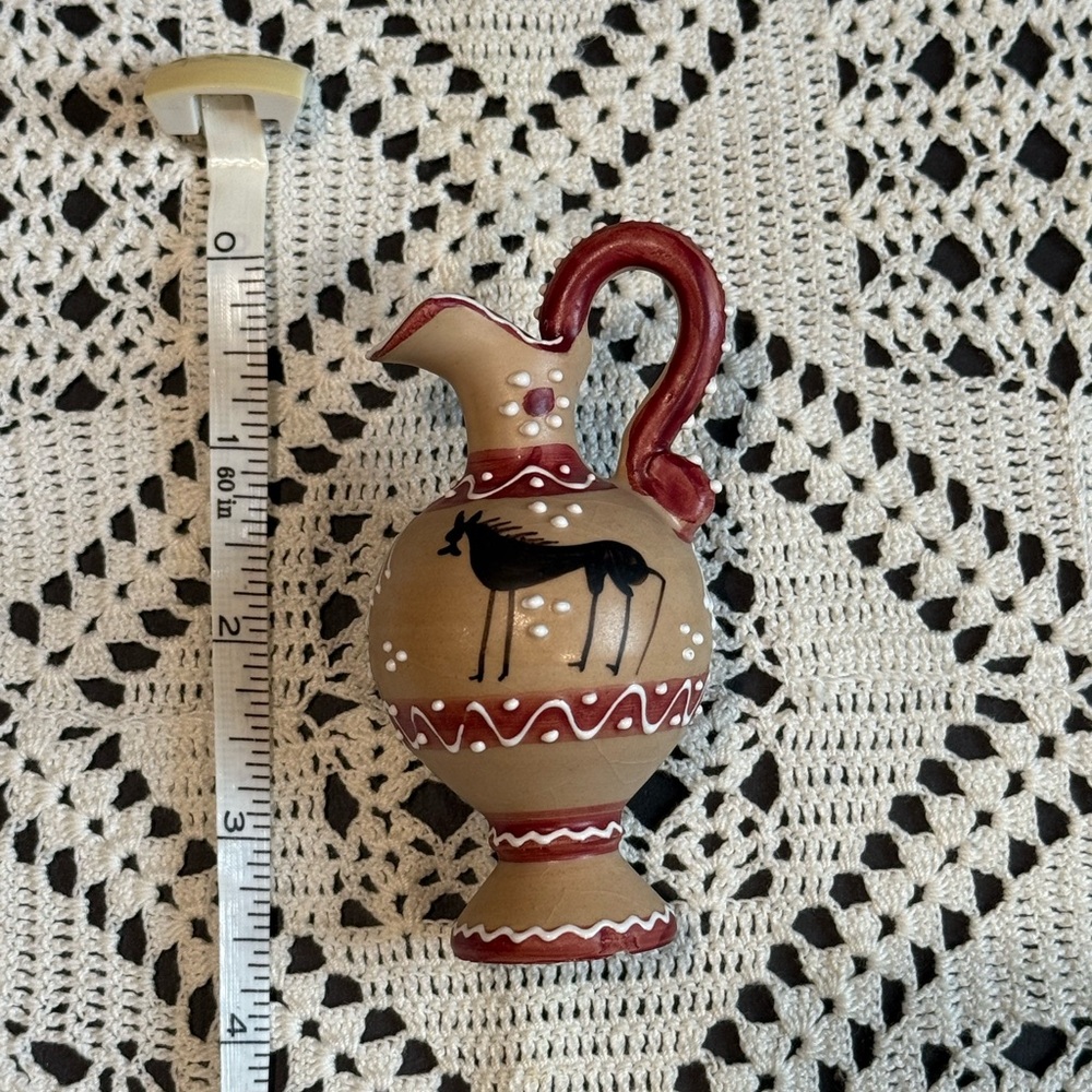 Handcrafted‎ Ceramic Vase with Horse Design